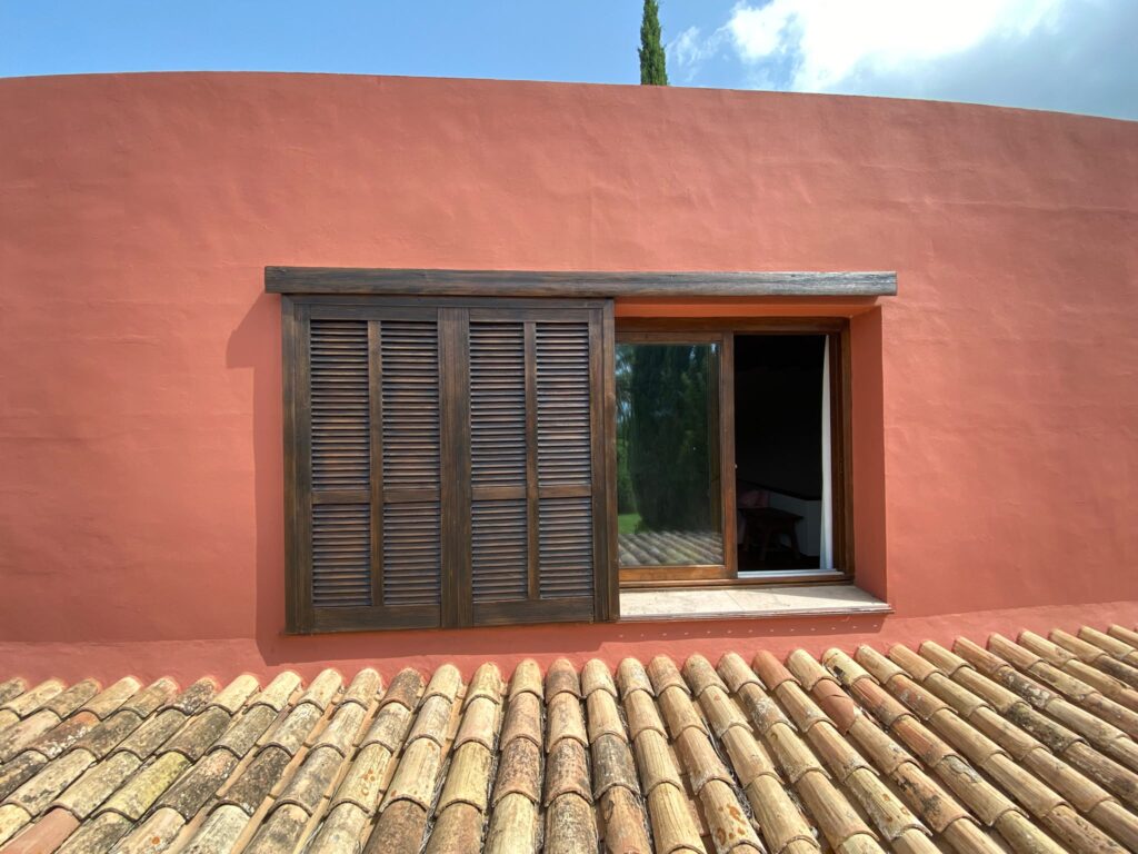 Restored shutters seen from outside