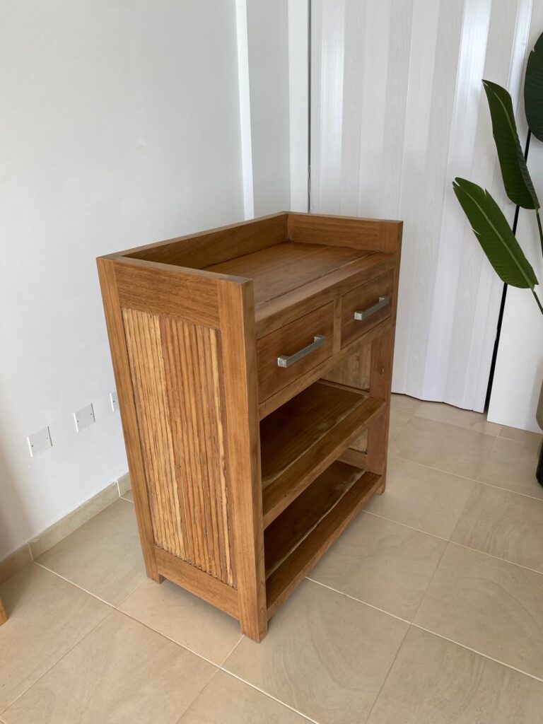 Cabinet restored to natural wood